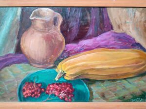 natiurmortas su moliūgu