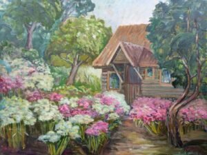 Prie tvorelės gėlių darželis